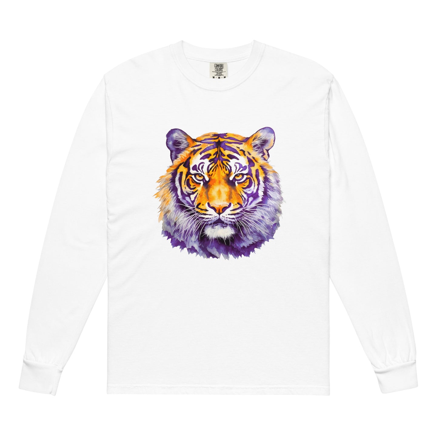 Tiger Face Comfort Colors Garment-dyed heavyweight long-sleeve shirt