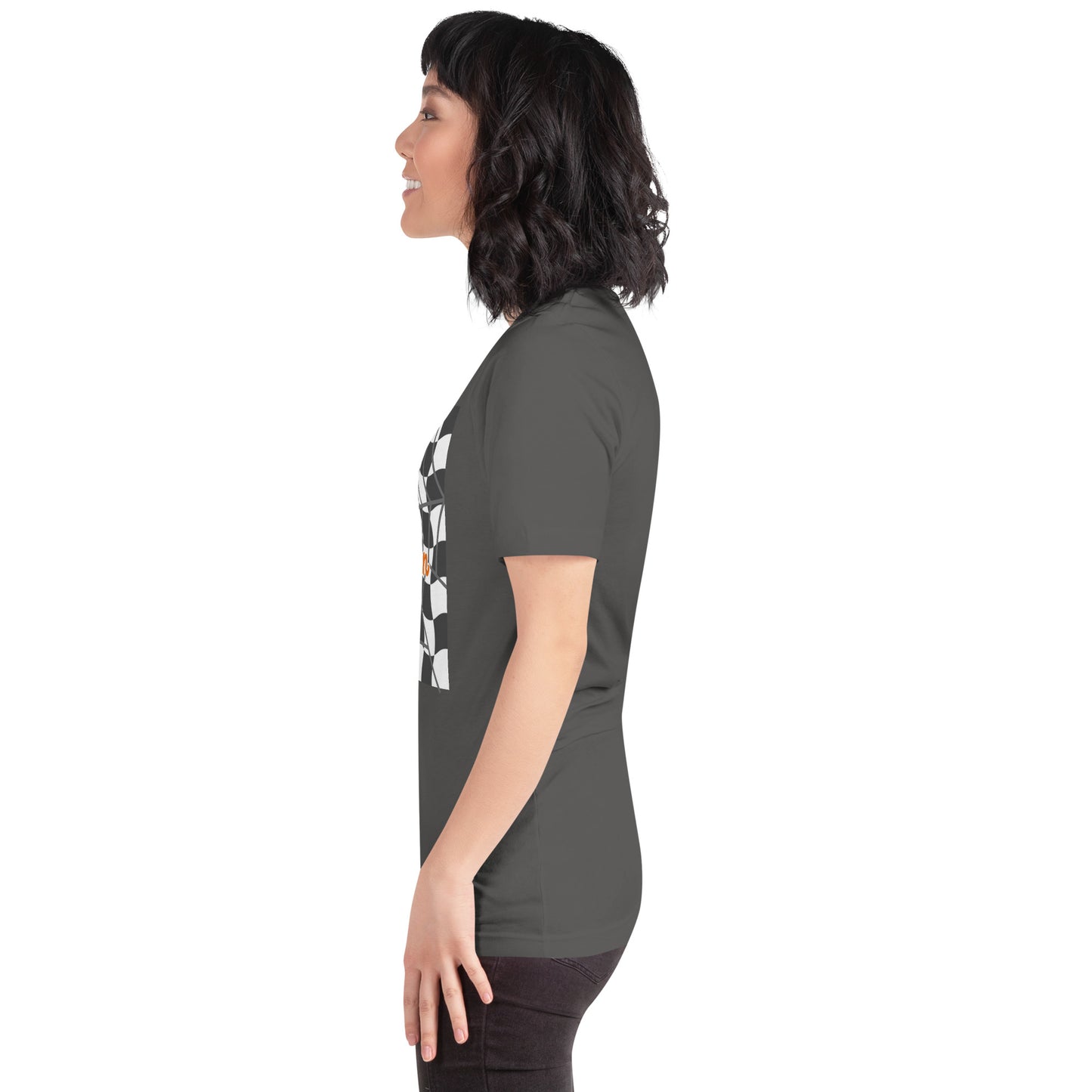 Wavy checker Happy Halloween T-shirt