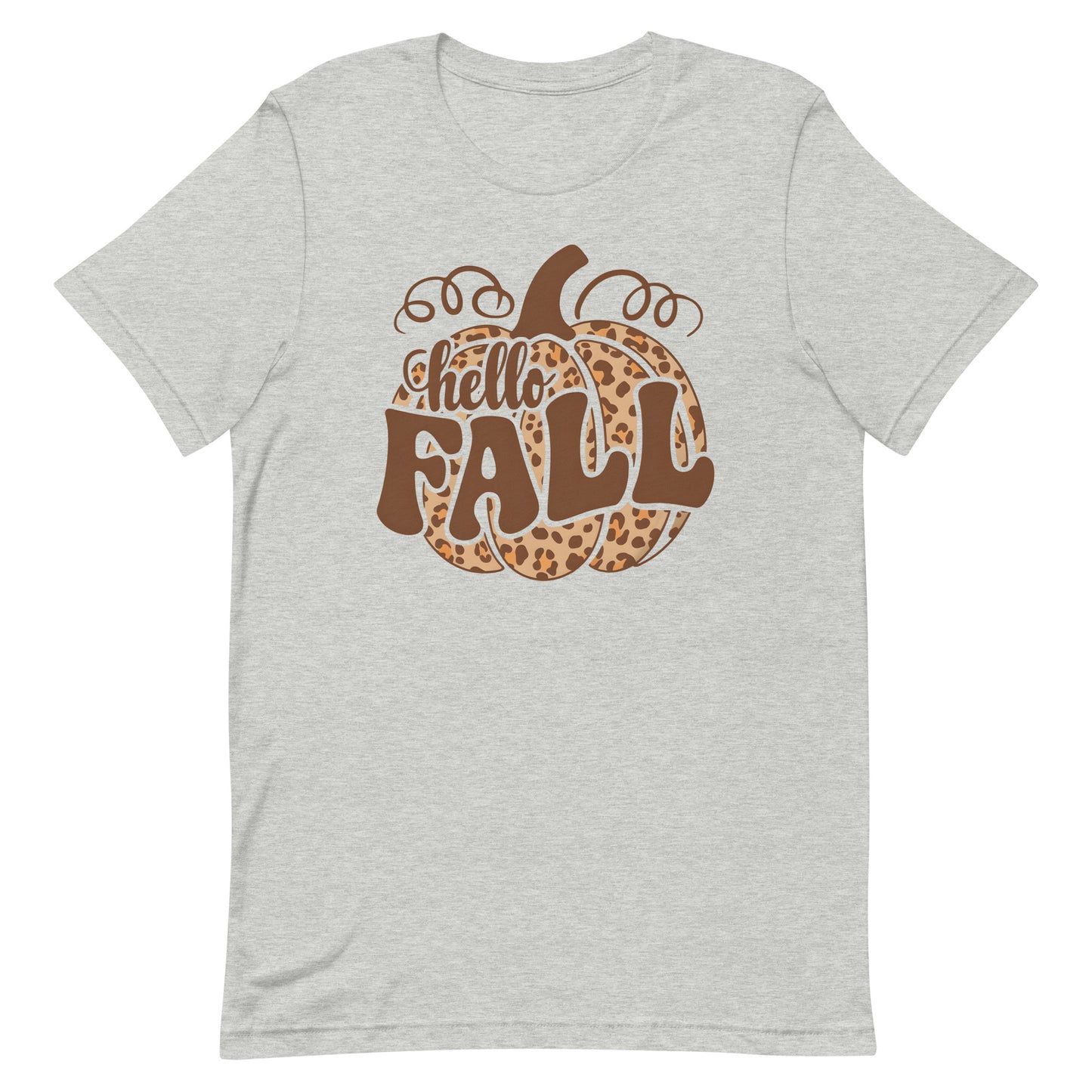 Hello Fall Leopard Pumpkin Unisex t-shirt