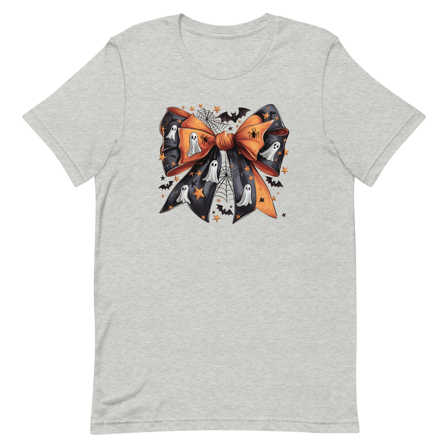 Halloween Orange and Black Bow Unisex t-shirt