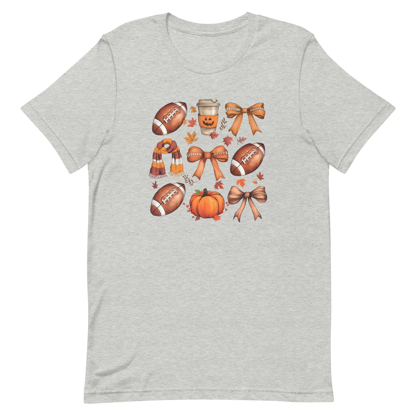 Football Bow Grid Unisex t-shirt