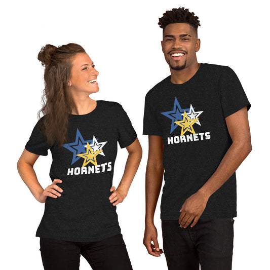 Hornets Blue and Gold Stars shirt- Bella Canvas