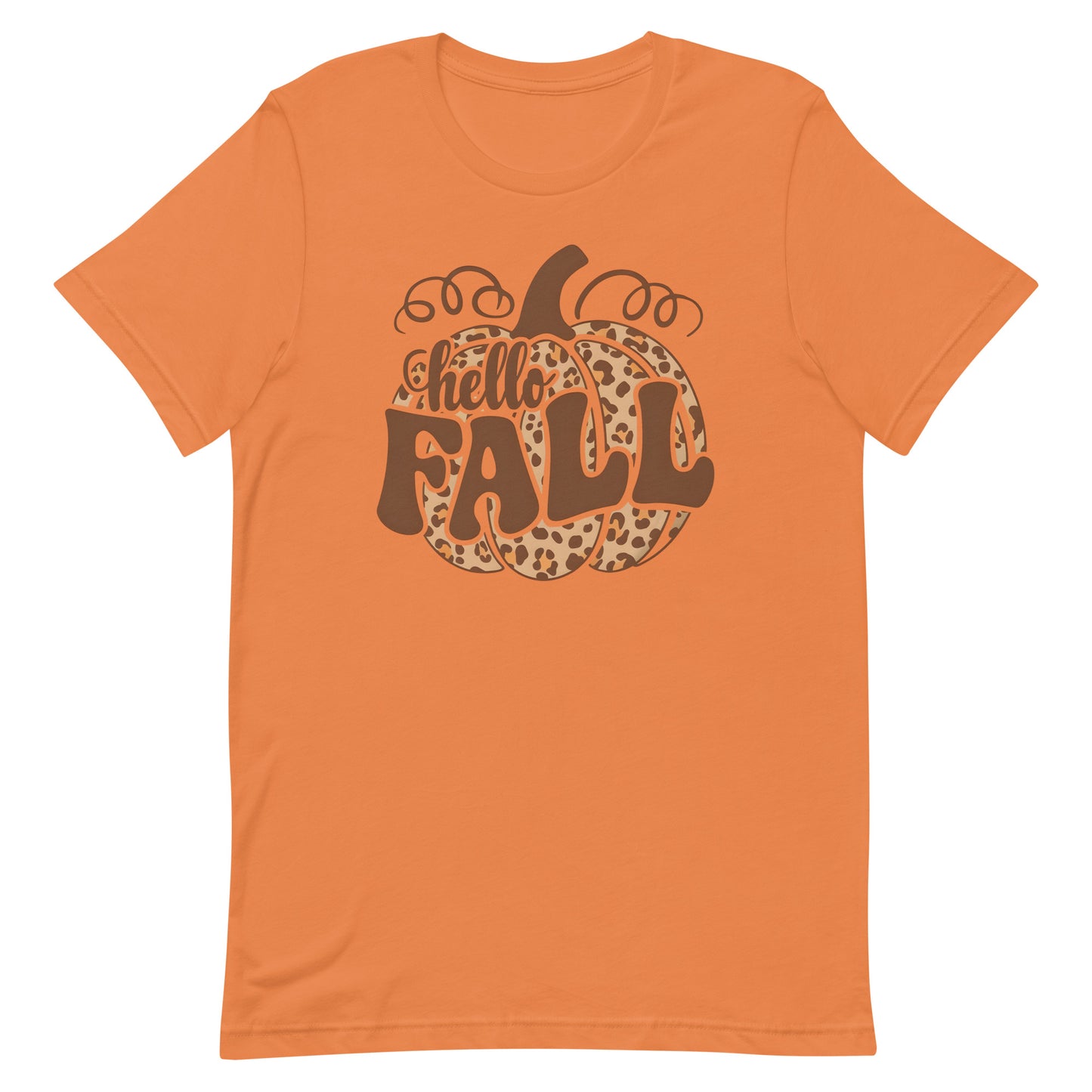 Hello Fall Leopard Pumpkin Unisex t-shirt