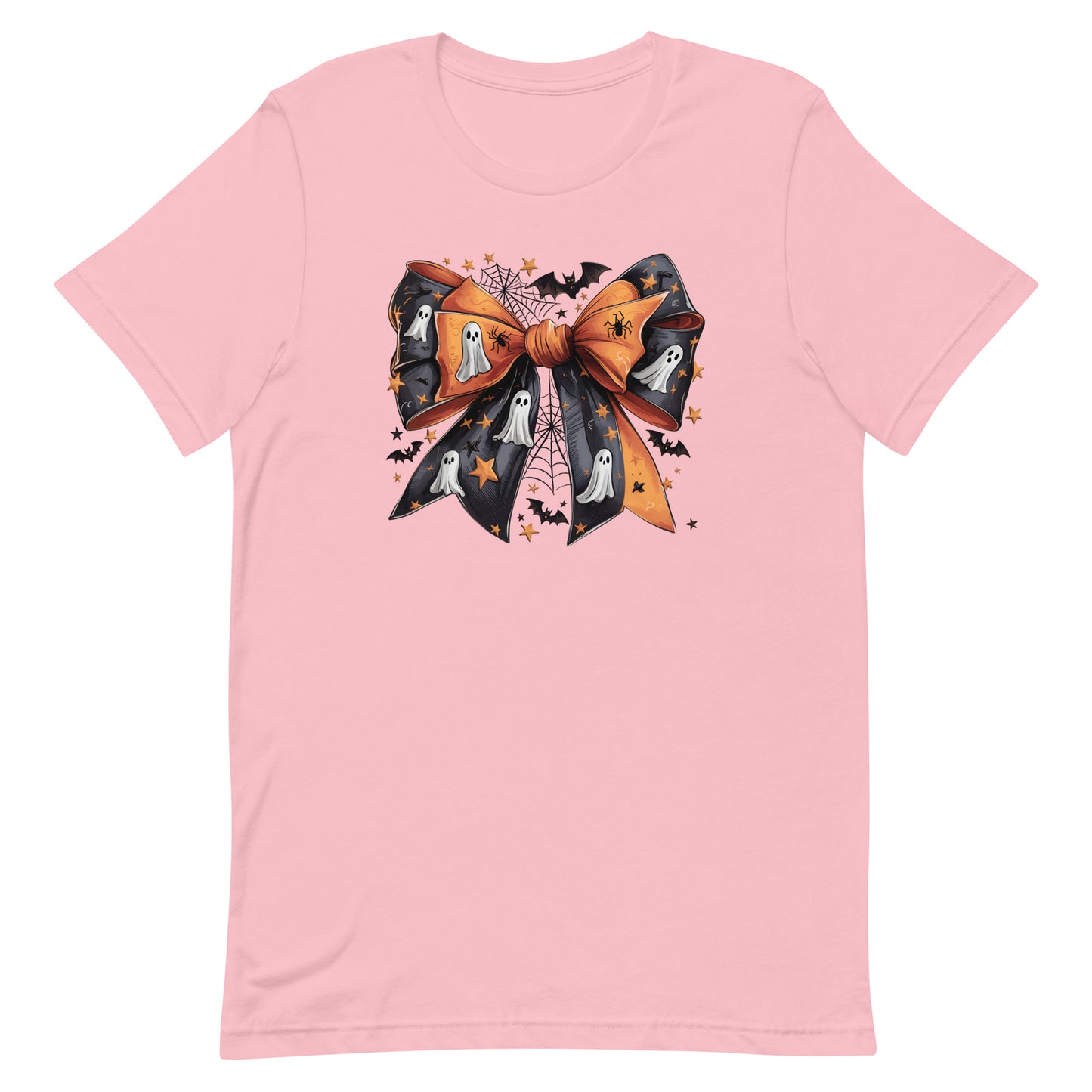 Halloween Orange and Black Bow Unisex t-shirt