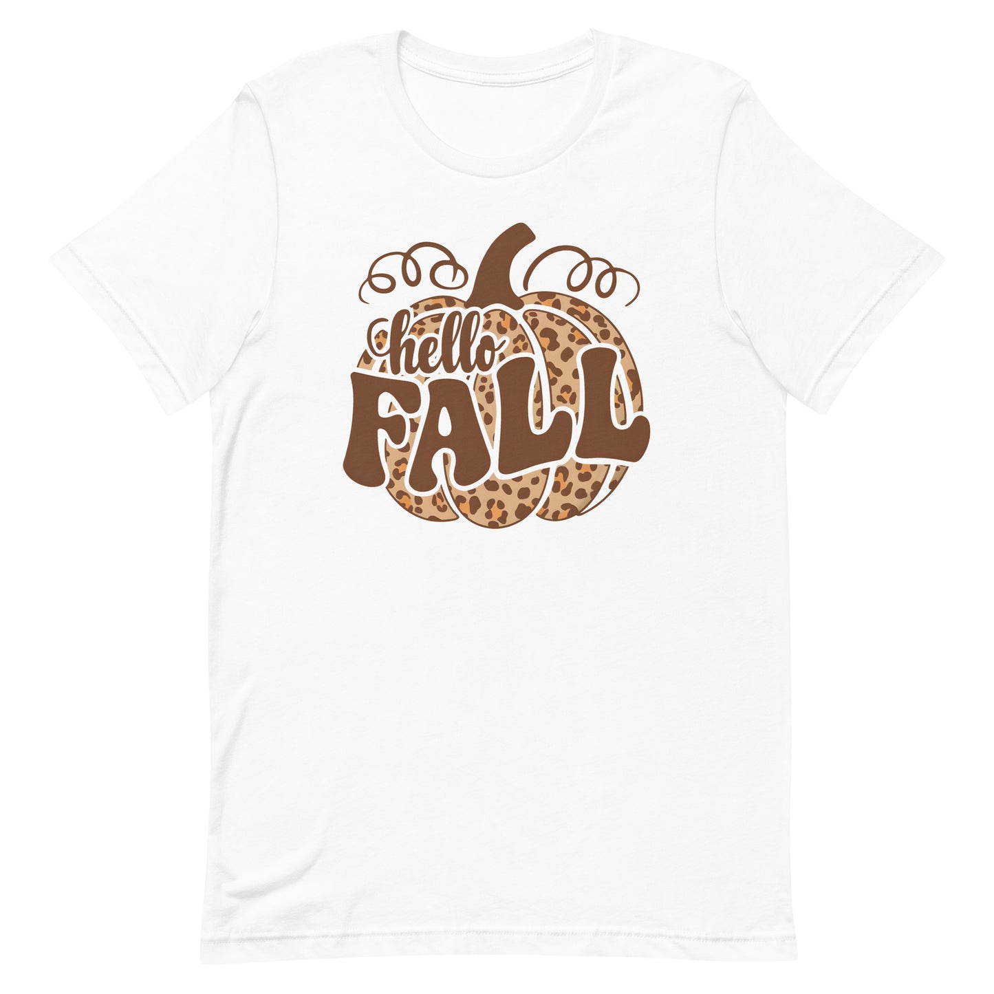 Hello Fall Leopard Pumpkin Unisex t-shirt