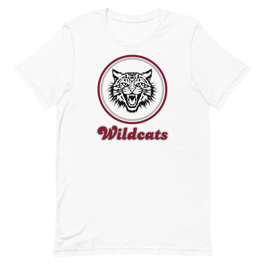 Retro Circle Wildcat Face Unisex t-shirt