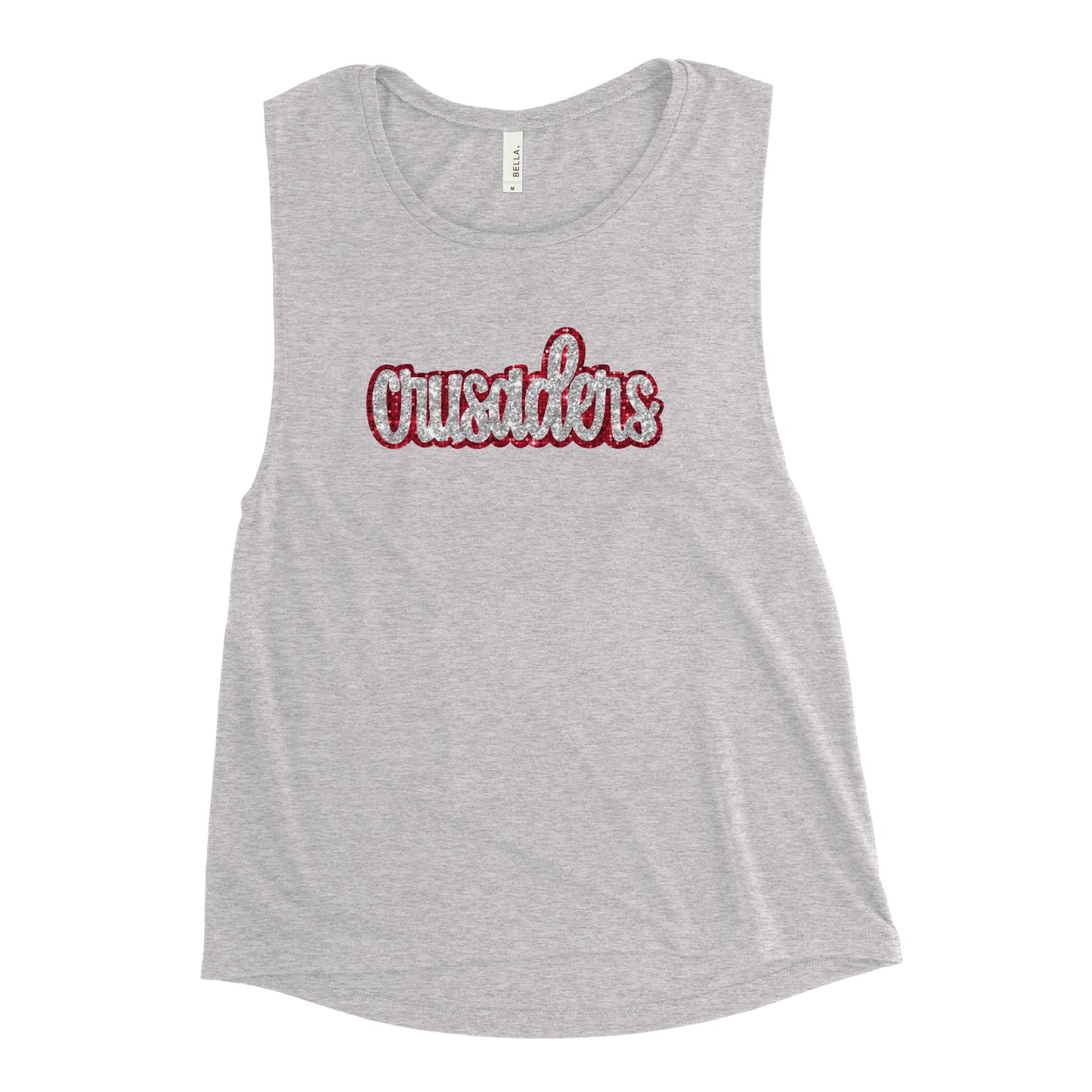 Crusaders Silver/Red Ladies’ Muscle Tank