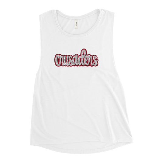 Crusaders Silver/Red Ladies’ Muscle Tank