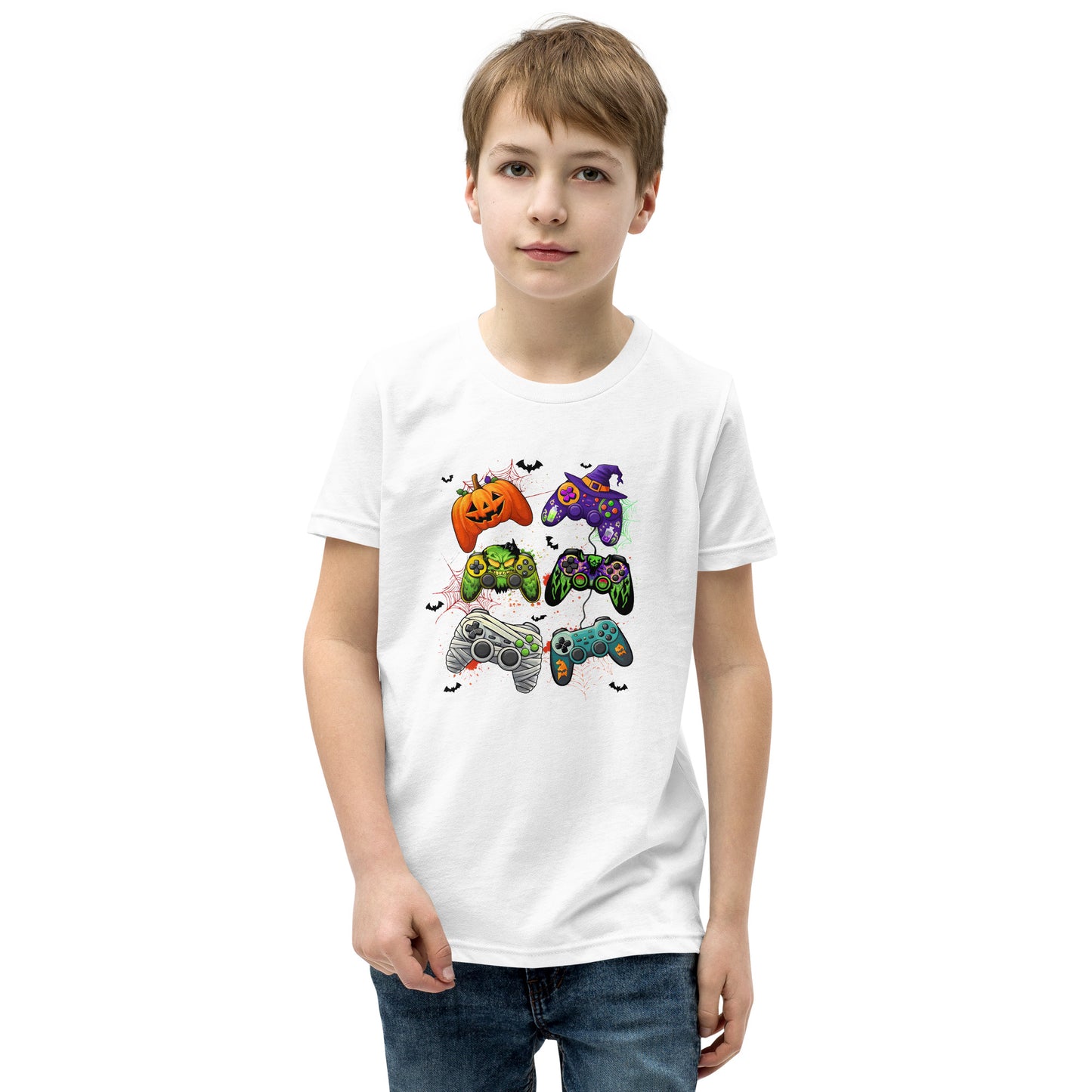 Halloween Game Controller Youth Short Sleeve T-Shirt